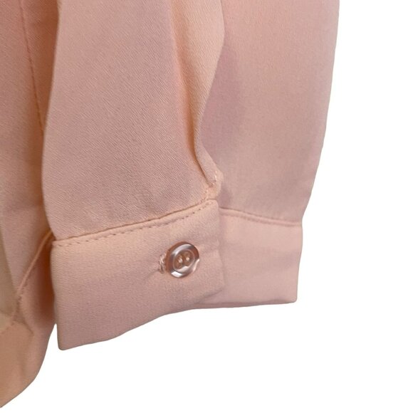 Revolve x Krisa Pink Surplice Wrap Long Sleeve Blouse Small NWT - Picture 2 of 6